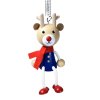 reindeer rudolph wooden figure on spring for kids