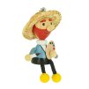 painter with hat wooden keyring