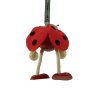 Ladybird flying wooden figure hand painted