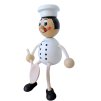chef jamie hand painted wooden doll for cook lovers