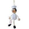 chef jamie handmade wooden figure on spring