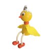 Chicken hand painted wooden bouncing figurine