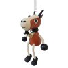 goat wooden figurine with spring
