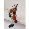 goat wooden doll on spring