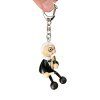 Alfons Mucha hand painted wooden keychain