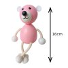 pink bear wooden doll for kids