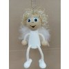 angel hand painted wooden doll with spring