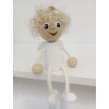 angel hand painted wooden figurine