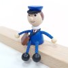 postman handmade wooden keyring