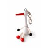 Stork hand painted keyring for kids