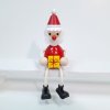 santa claus with gift wooden figure