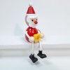 santa claus with wooden gift handpainted figurine