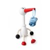 Stork with baby boy wooden figurine