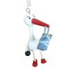 Stork with baby boy wooden bouncing doll