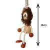 Lion handmade wooden figure on spring KROKIDO
